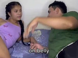 pov spanish babe freaks on boyfriend phone call