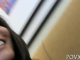 mena li competes in rough oral blowjob contest pov