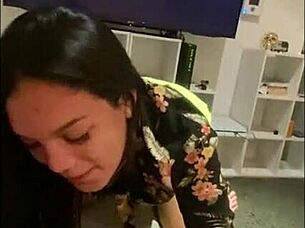 😍 ex-gf deepthroats my monster cock pov spitting tits 😘