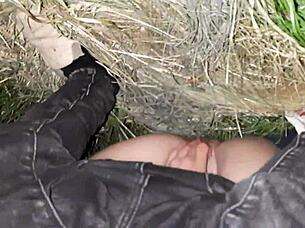 we pissed masturbated publicly then girlfriend joined outdoors