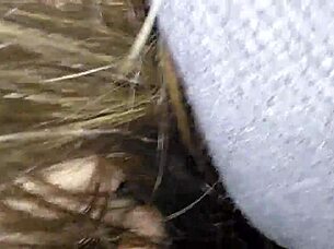 white blonde girlfriend gags on big black cock swallows nut