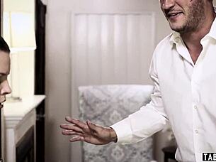 Homeless 18+ Babe Cleaned Up for Rough Stranger Fuck