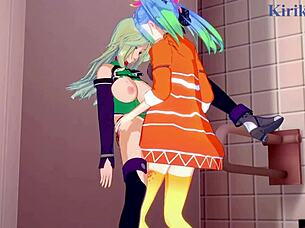 Az Sainklaus Chitose Kisaragi Lamia Loveless Futanari Lesbian Orgy