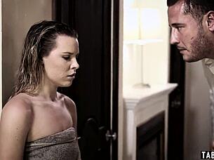 Homeless 18+ Babe Cleaned Up for Rough Stranger Fuck