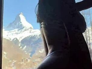 jerking off to neighbor's cock while cuck hubby works!