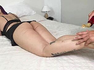 oiled pawg shakes huge ass on bbc footjob fuck