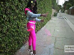 hey white boy wanna fuck this black hooker nasty? kandie monaee rides big cock!