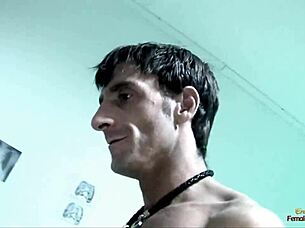 blonde nurse watches caged babe fuck patient with wet pussy