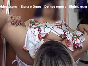 hot lesbian bride licks fat bbw pussy at wedding