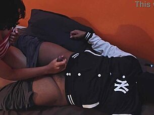 big boobs chubby latina shares bed riding huge cock