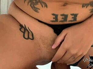 stepsister tempts boss with steamy photos then bribes with wet pussy ride