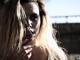 Homeless 18+ Babe Cleaned Up for Rough Stranger Fuck