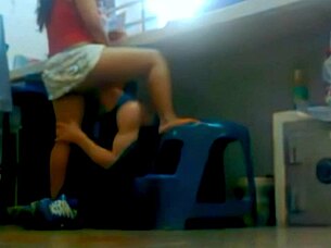 boss's son shoves cock in while i work and i swallow