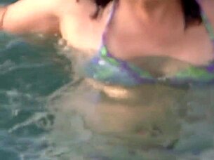 beach milf masturbates eyeing huge cock nearby