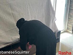 lebanese maid squirts wildly for daddy's huge cock