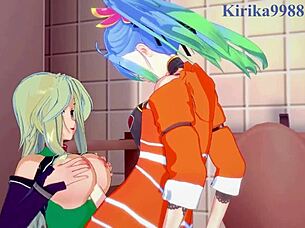 Az Sainklaus Chitose Kisaragi Lamia Loveless Futanari Lesbian Orgy