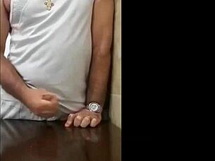 Old Man Carvallini Explodes Massive Cumshot Handjob