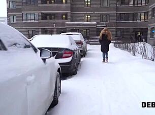 russian redhead pays debt with rough homemade doggystyle pov