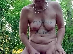 Forest Slave Milf Bound And Toyed In Outdoor Humiliation Play