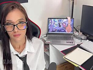 college girl sucks prof cock to pass class