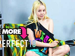 Rebecca Nikson Fingers Tight Shaved Pussy Wet and Juicy Close Up