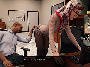 Prison guard ep 9... hijab milf flashes tits sans panties accidentally!