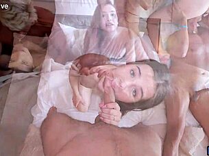 Mia Mi And Megan Murkowski Snort Cum In Submissive Group Frenzy