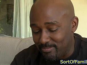 Craving Stepdad's Black Cock Deepthroat Tease