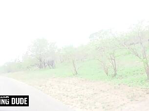 Ebony Babe Fingers Pussy Then Sloppy BWC Blowjob Closeup