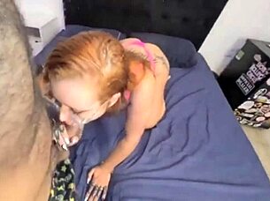 gorgeous young babe loses control with daddy figure