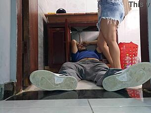 hotwife skips panties for plumber neighbor pounding 🔥👗💦