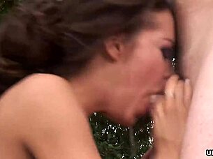 busty vanessa lane moans loud getting fucked outdoors hard