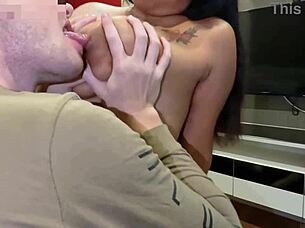 Asian Milf Lactates Milk Bouncing Big Tits Cowgirl Interracial Cumshot Handjob