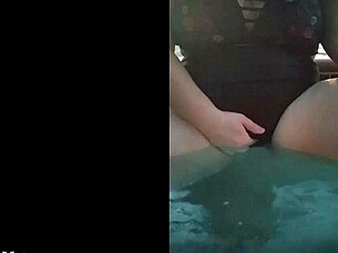 horny teen slut teases wet in hot tub jacuzzi