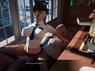 Prison guard ep 9... hijab milf flashes tits sans panties accidentally!