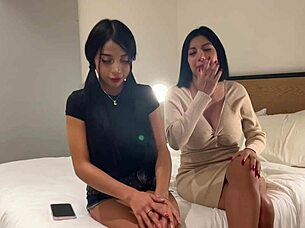 19yo huge tits teen brings stepmom to porn casting