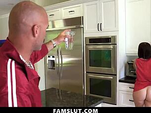 Daddy pounds cute teen doggystyle hardcore riding frenzy!