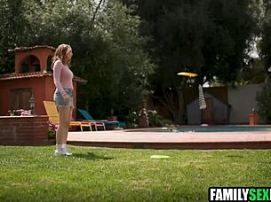 innocent teen surprised by bffs parents for steamy threesome wakeup sex