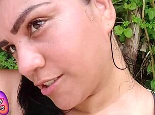 nicoly mattos hairy anal creampie with farting and cum squeeze out