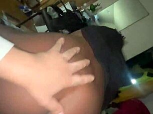 She rides reverse cowgirl on huge cock ass shaking moaning