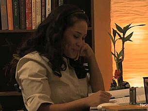 babe in uniform blows teacher then rides rough