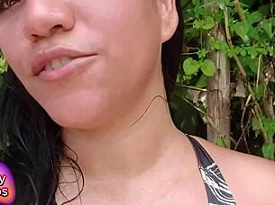 nicoly mattos hairy anal creampie with farting and cum squeeze out