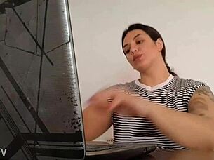 Carla farts loud while grinding her fetish fantasy