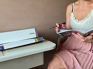 Shy Russian teacher yields to seductive amateur pounding