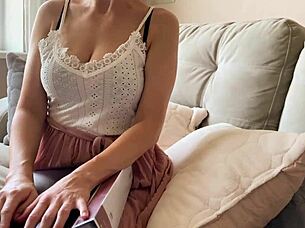 Shy Russian teacher yields to seductive amateur pounding