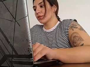 Carla farts loud while grinding her fetish fantasy