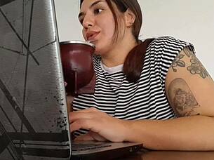 Carla farts loud while grinding her fetish fantasy