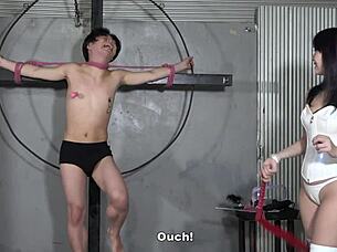 Hey Mikako Fujishiro smothers faces with ass trampling dominance