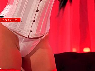 Megan Fiore Rides to CREAMY PUSSY in Fishnets Heels