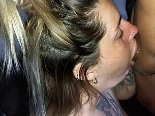 Damn this black babe sucks my cock so good before i cum